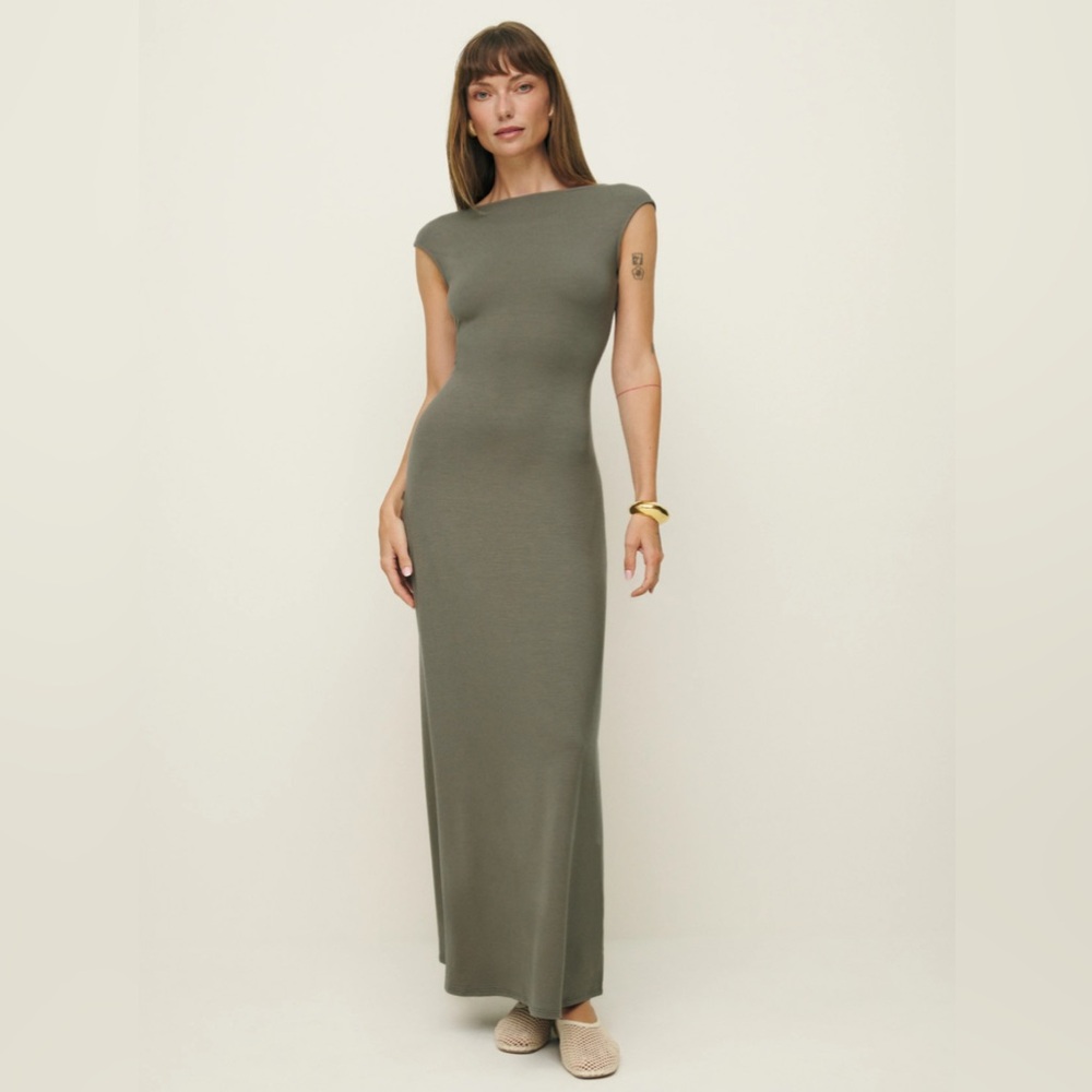 Reformation Sabine Knit Dress in Poppyseed